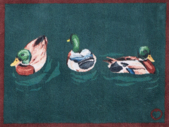 HR Dørmatte - Svømmende Ånd (Swimming Ducks Teal)